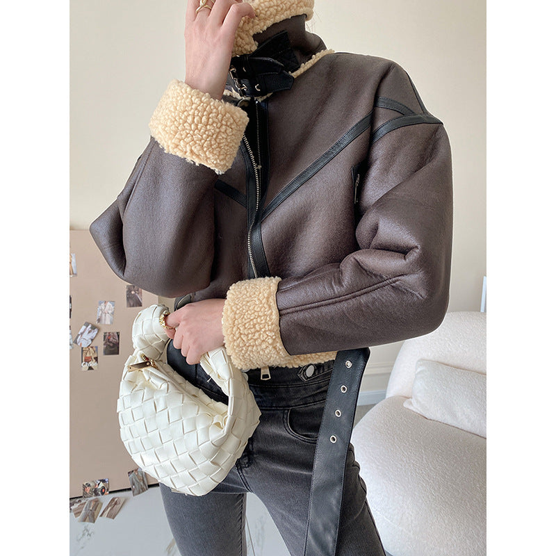 Modischer Damen-Sportanzug mit Rundhals & Kontrastfarben – Lässiger Look mit Weitem Bein