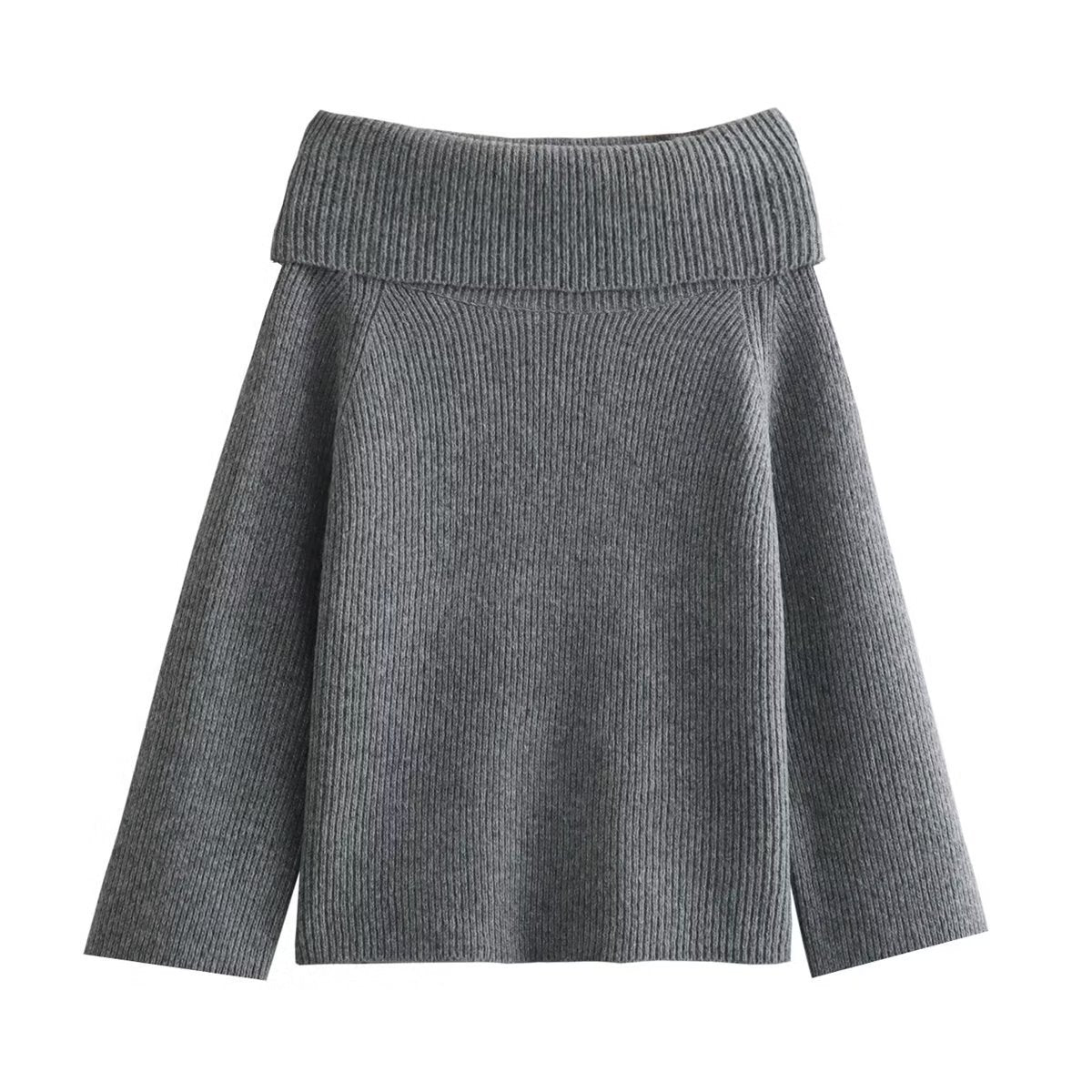 Modischer einfarbiger Pullover für Damen