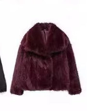 Warmer Winter-Plüschmantel für Damen – Modischer, Verdickter Revers-Langarm-Look