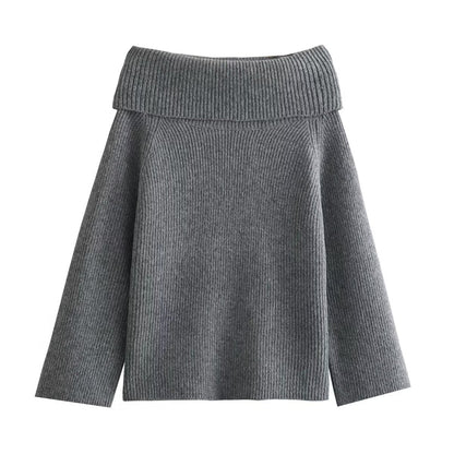 Modischer einfarbiger Pullover für Damen