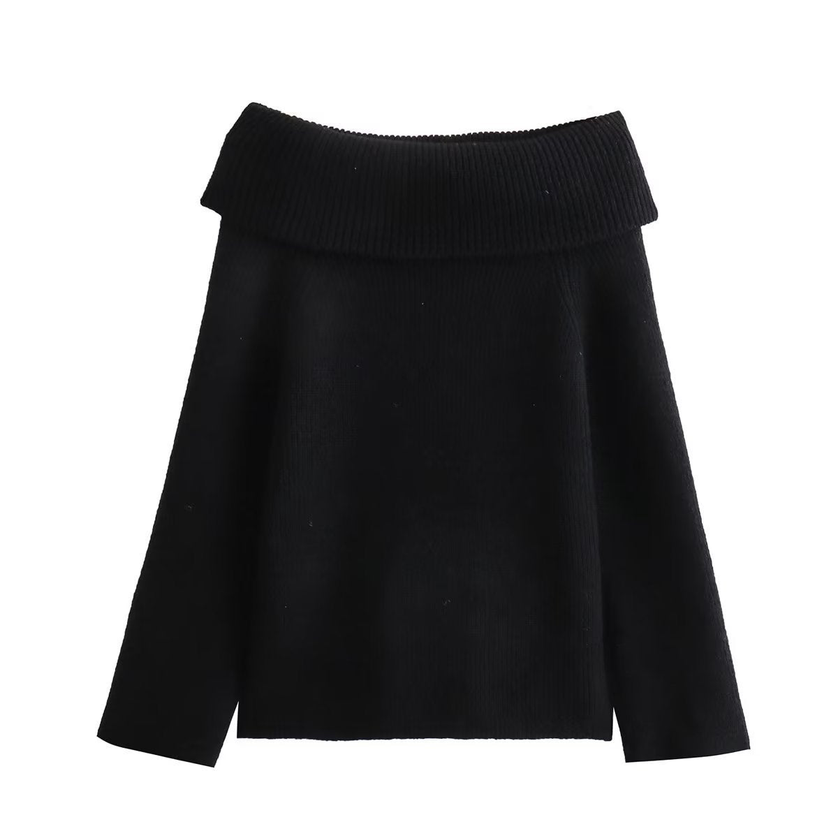 Modischer einfarbiger Pullover für Damen